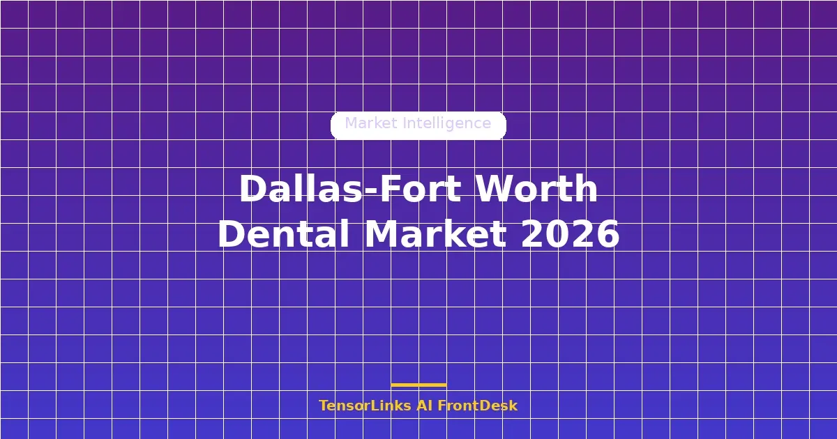 Dallas-Fort Worth Dental Market in 2026: Growth Corridors, Competition & Opportunity
